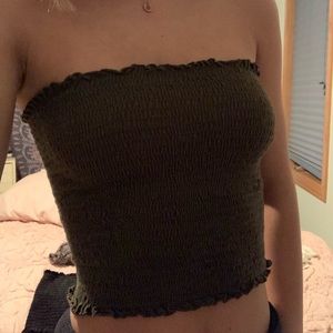 army green tube top